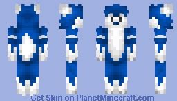 Blue Furry Minecraft Skin