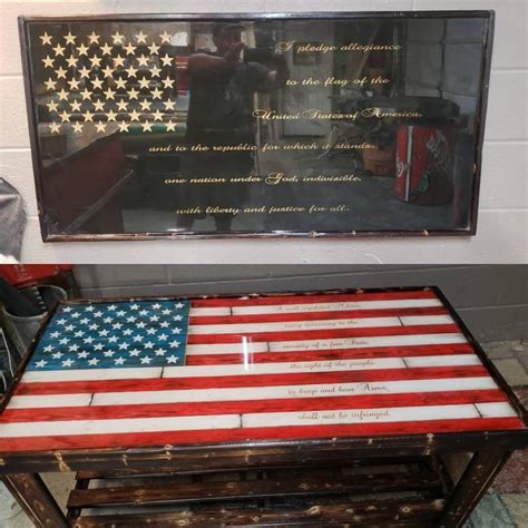 American Flag Coffee Table Etsy In 2021 American Flag Wood Coffee