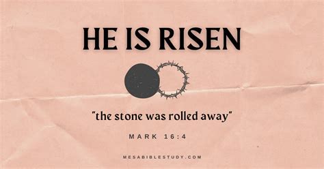 The Stone Was Rolled Away He Is Risen Mark