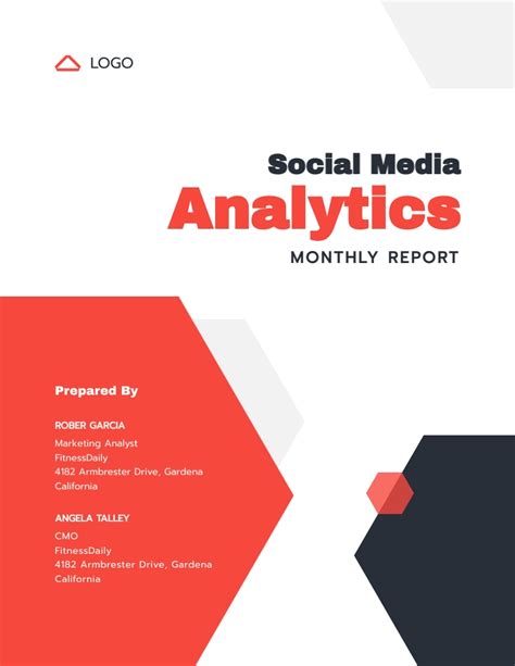 Monthly Social Media Analytics Report Template Visme