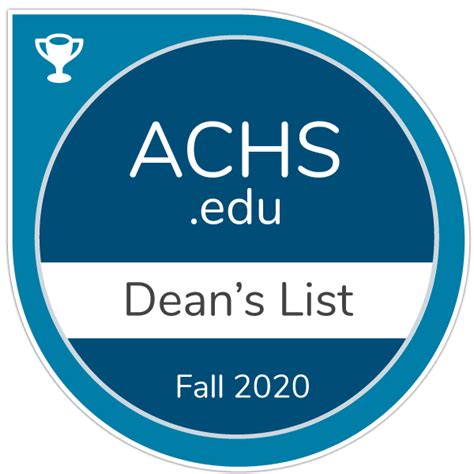 Achs Deans List Fall 2020 Credly