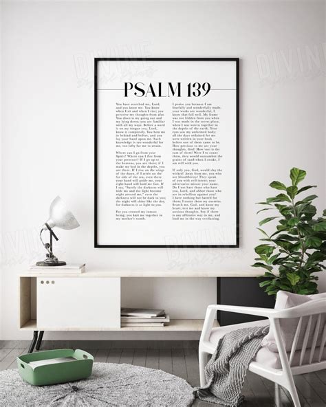 Psalm 139 NIV Bible Verse Wall Art Scripture Print Bible Etsy