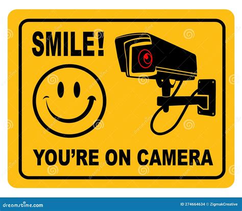 Smile You Re On Camera Cctv Stock Vector Illustration Of Smile Icons