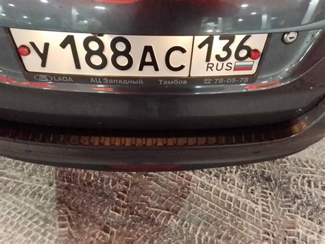 Накладка на задний бампер. — Lada Гранта лифтбек, 1,6 л, 2017 года ...