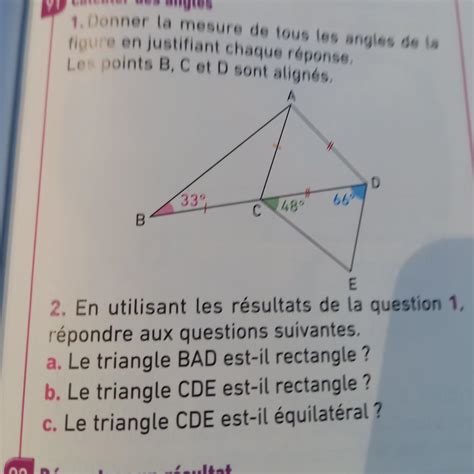 Calculer Des Angles Donner La Mesure De Tous Les Angles De La