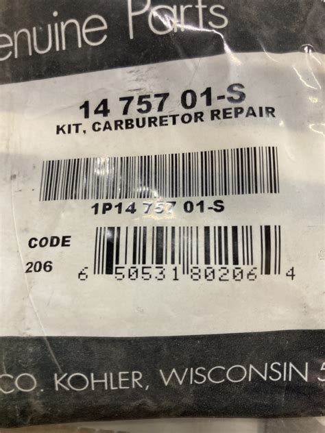 Kohler carburetor rebuild kit