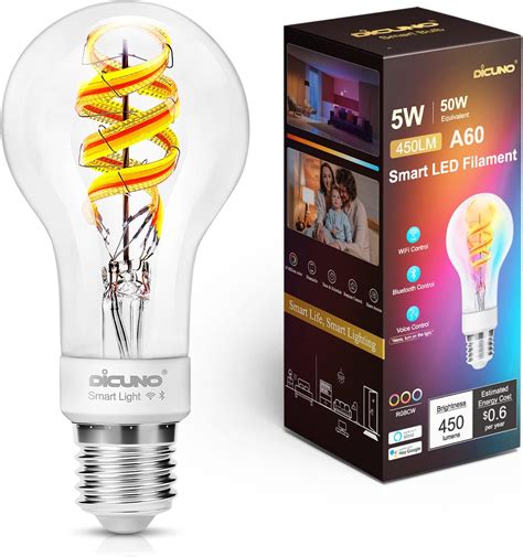 Dicuno Ampoule Connect E Led Ampoule Wifi Led Intelligente B