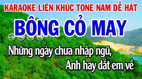 Karaoke Liên Khúc Nhạc Sến Trữ Tình Tone Nam Bông Cỏ May Ngày Sau