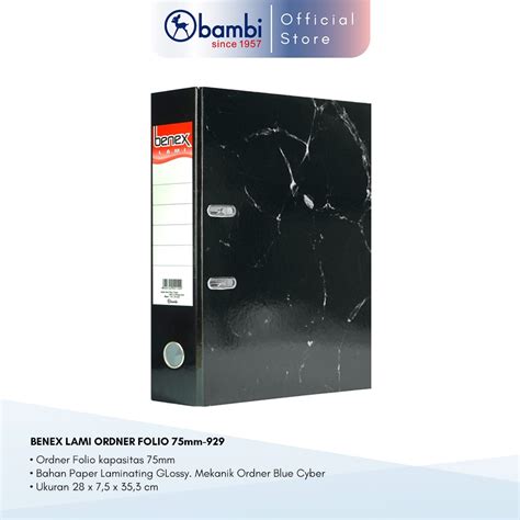 Jual Benex Lami Lever Arch File Ordner Folio Jumbo Size 75 Mm Original