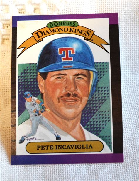 PETE INCAVIGLIA No 3 Donruss Diamond King Baseball Card 1988 Mlb