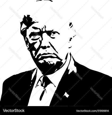 Donald trump silhouette Royalty Free Vector Image