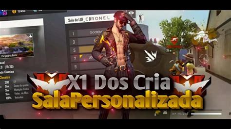 X1 DOS CRIA SALA PERSONALIZADA FREE FIRE AO VIVO RAZO FF GAMER