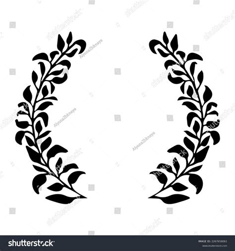 Elegant Floral Frame Border Silhouette Hand Stock Vector (Royalty Free ...