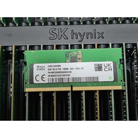 SK Hynix HMCG66MEBSA092N BA DDR5 SODIMM RAMs 8GB 4800MHz Laptop Memory