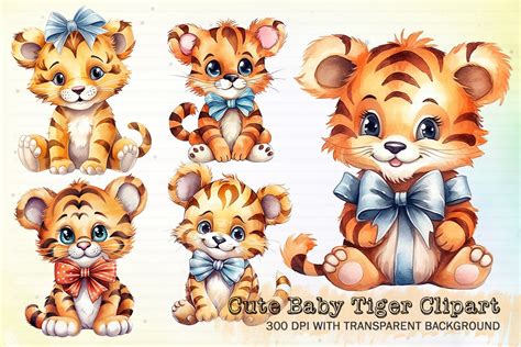 Cute Baby Tiger Sublimation Clipart Graphic By Jafar1Rampersad