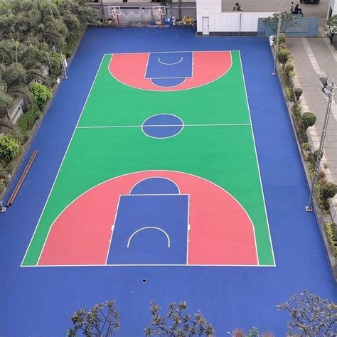 Blue Base Glossy Synthetic Acrylic Sports Flooring Mm At Rs Sq Ft