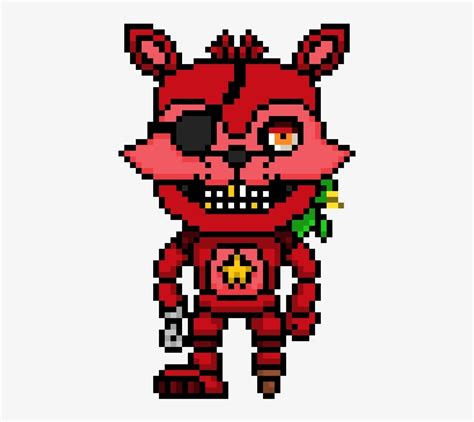 Foxy Pixel Art Grid