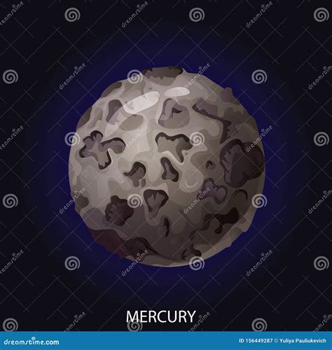 Planet Mercury Cartoon Vector Illustration Stock Vector Illustration