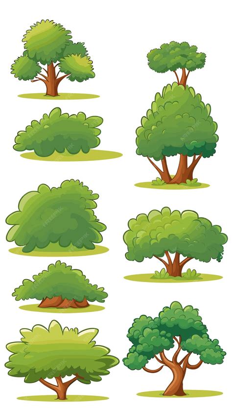 Premium Vector | Bush drawing cartoon artwork vector