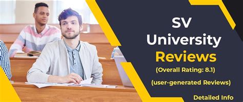 SV University Reviews (Overall Rating: 8.1) (user-generated Reviews)