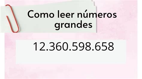 Como Escribir Numeros Grandes EN LETRAS YouTube