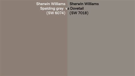 Sherwin Williams Spalding Gray Vs Dovetail Side By Side Comparison