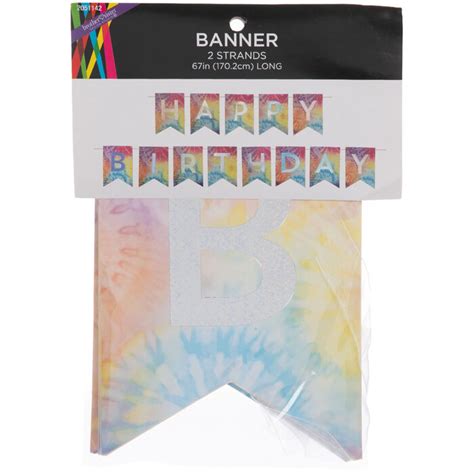 Happy Birthday Tie Dye Foil Pennant Banner Hobby Lobby