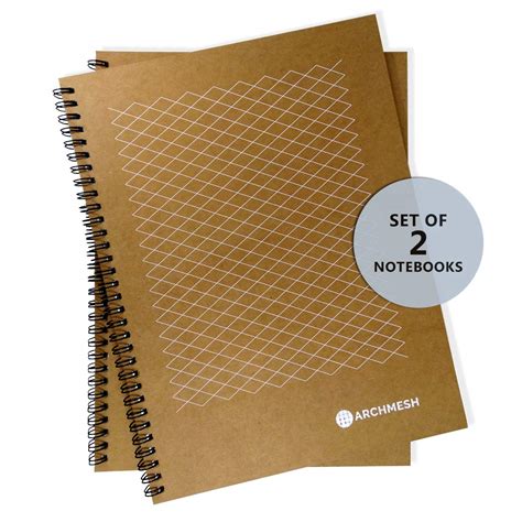 Archmesh Isometric Grid Notebook A Size X Inches Natural