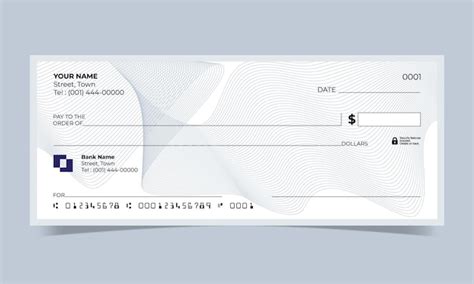 Premium Vector Blank Check Bank Cheque Design Vector Format