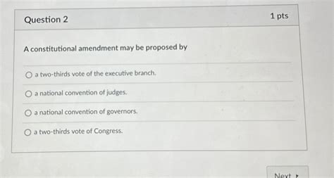 Solved Question 21 PtsA Constitutional Amendment May Be Chegg