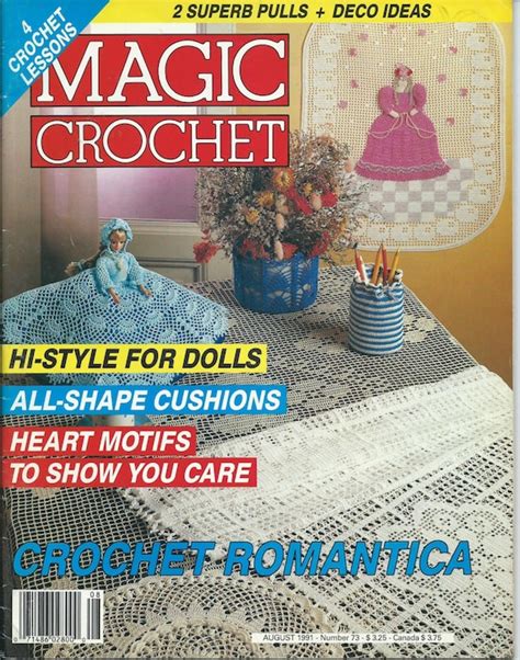 Vintage Magic Crochet Magazine Back Issue August 1991 Number