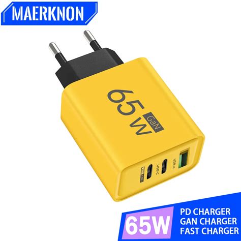 65W PD USB Arj GaN H Zl Arj H Zl Arj 3 0 Cep Telefonu Adapt