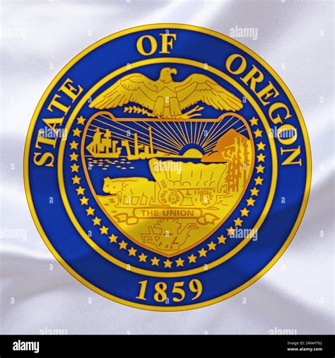 USA, The coat of arms of Oregon, state of the Stock Photo - Alamy