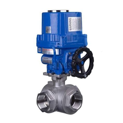 Electric Actuated Screwed 3 Way Economy Brass Ball Valve Valves Online