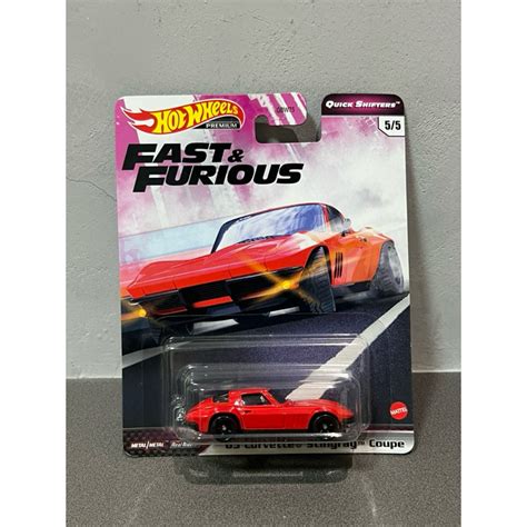 玩命關頭 Hot Wheels Premium 風火輪 Corvette Stingray Coupe 膠胎 蝦皮購物