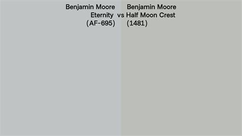 Benjamin Moore Eternity Vs Half Moon Crest Side By Side Comparison