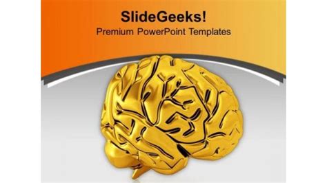 Golden Human Brain Powerpoint Templates Slides And Graphics