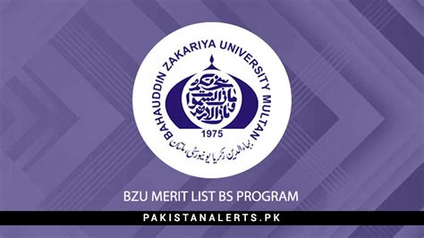 Bzu Merit List St Nd Rd Th