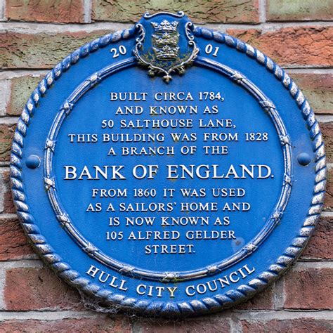 Bank Of England Blue Plaque Open Plaques