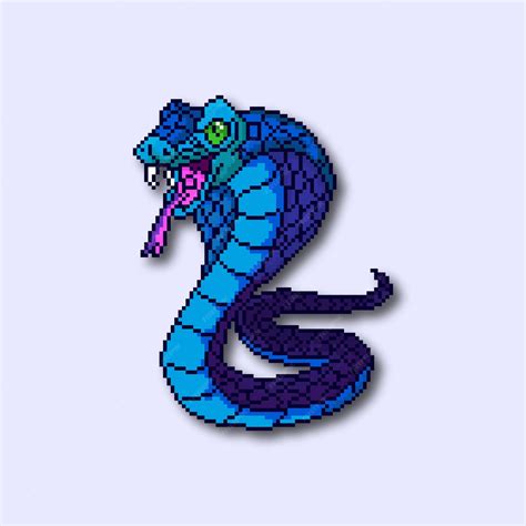 Premium Vector | Snake pixel art style Premium Vector