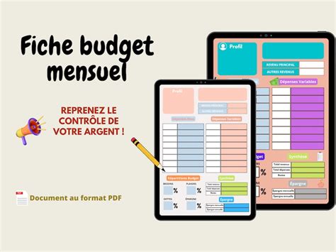 Fiche Budget Mensuel Imprimer Planificateur Budg Taire Mensuel