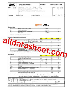 T P X Datasheet Pdf Vacuumschmelze Gmbh Co Kg