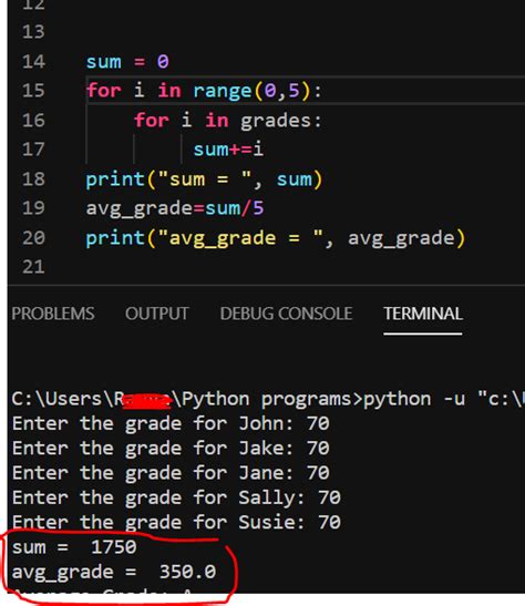 Python Program To Calculate Average Quiz Grade For Students Stack