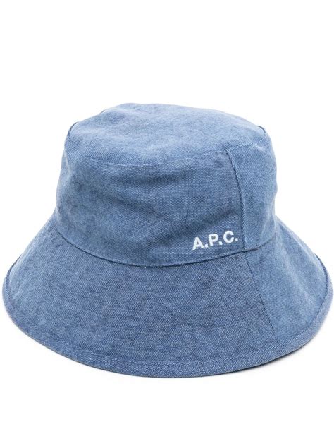 A P C Embroidered Logo Bucket Hat Farfetch