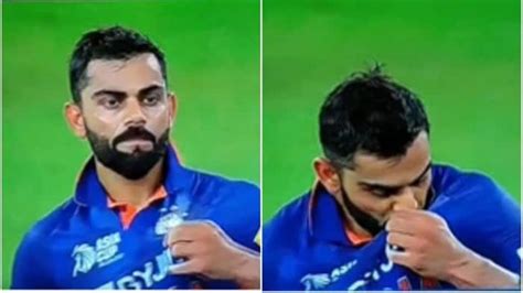 Ind Vs Pak Virat Kohlis Kiss The Badge Celebration After Smashing Fifty In Asia Cup Goes Viral