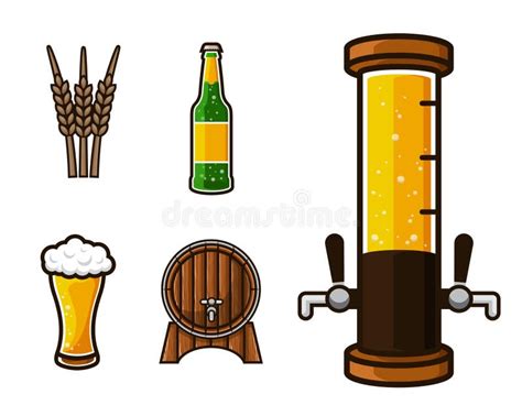 Modern Beer Happy Hour Card Illustration Stock Vector Illustration Of