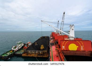 Coal Vessel Loading Barge Ocean Stock Photo (Edit Now) 1693127449