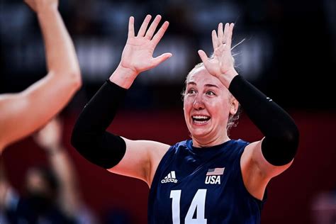 Michelle Bartsch Hackley Hands Up Usa Volleyball