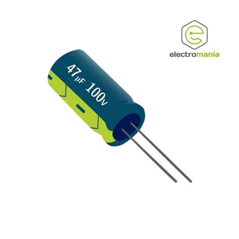 Capacitor Electrolítico 47uF 100V 12mmx8 2mm Electromanía Perú