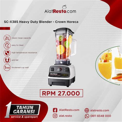 Jual SC X385 Heavy Duty Blender Crown Horeca Jakarta Utara